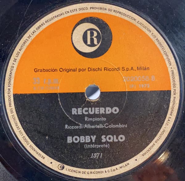 Bobby Solo — Te Quiero
