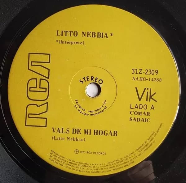 Litto Nebbia — Vals De Mi Hogar / Señora Vida