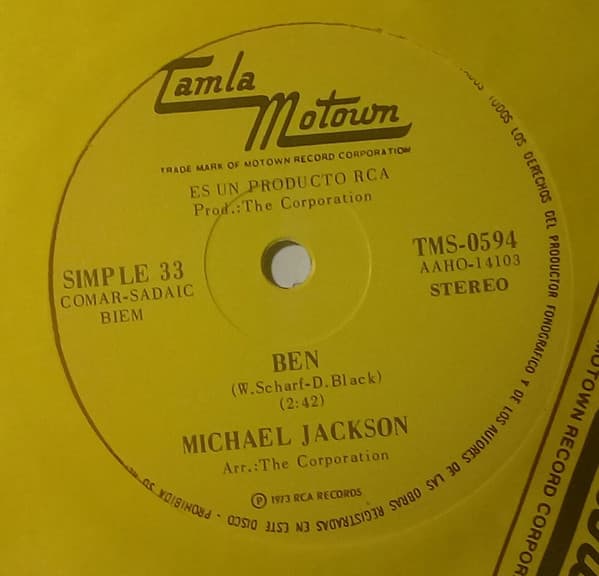 Michael Jackson — Ben / Mi Chica (My Girl)