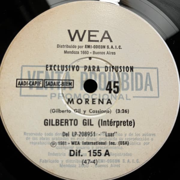 Gilberto Gil — Morena / Si Yo Quisiera Hablar Con Dios = Se Eu Quiser Falar Com Deus