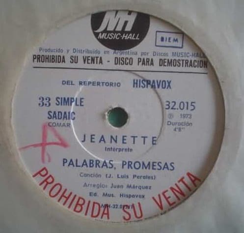 Jeanette — Palabras, Promesas... / Debajo Del Platanero