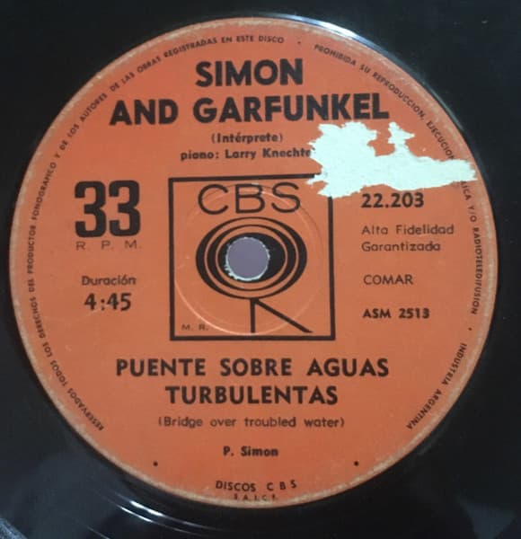 Simon & Garfunkel — Puente Sobre Aguas Turbulentas = Bridge Over Troubled Water / Cecilia