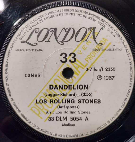 Los Rolling Stones — Dandelion / Nosotros Te Queremos = We Love You