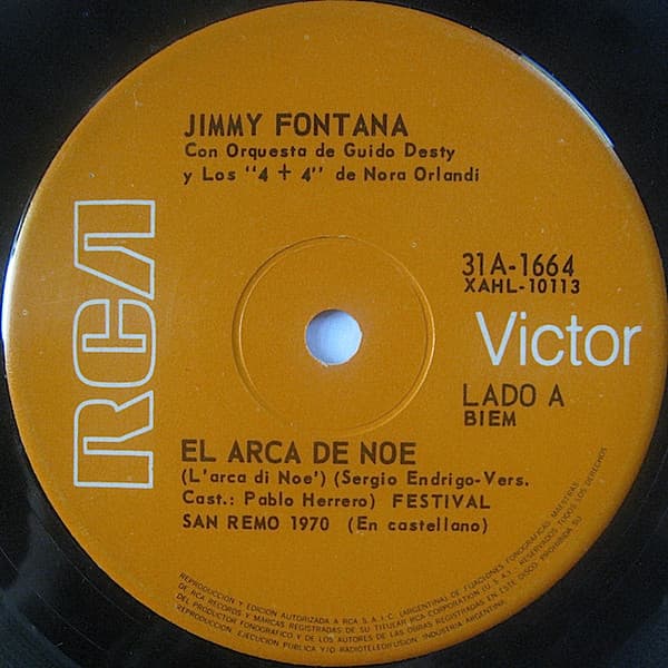 Jimmy Fontana & Orquesta de Guido Desty & "Los 4 + 4" De Nora Orlandi — Festival San Remo 1970