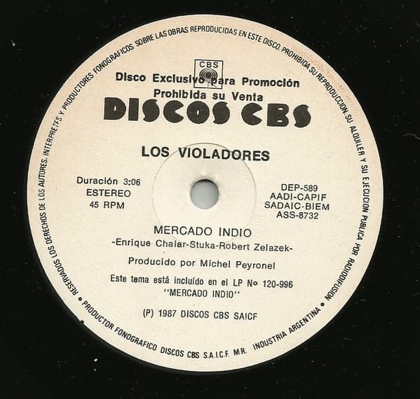 Los Violadores — Mercado Indio / Bombas A Londres