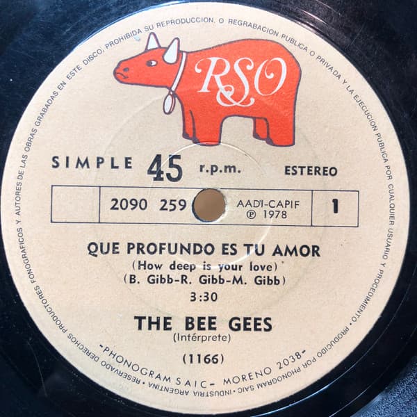 Bee Gees — Que Profundo Es Tu Amor = How Deep Is Your Love