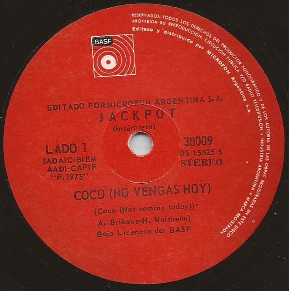 Jackpot — Coco (No Vengas Hoy) = Coco (Not Coming Today)