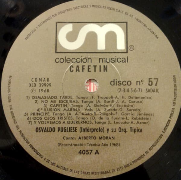 Osvaldo Pugliese & Su Orq. Típica — Cafetin