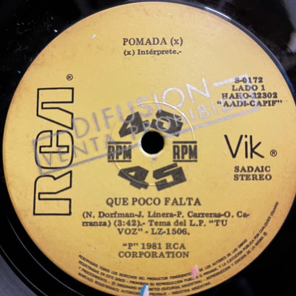 Pomada — Que Poco Falta / Julia, Estas Enamorada