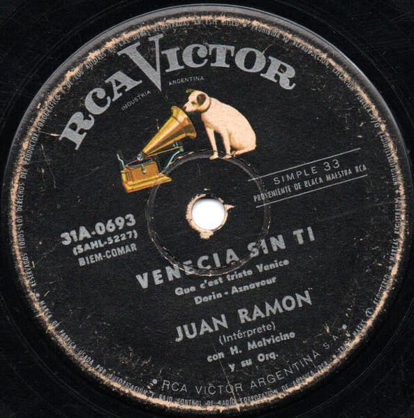 Juan Ramón & H. Malvicino Y Su Orq. — Venecia Sin Ti / Gira La Vida