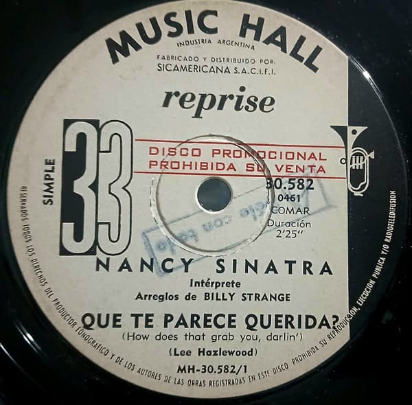 Nancy Sinatra — Que Te Parece Querida? / Voy Por Ahi