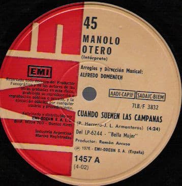 Manolo Otero — Cuando Suenen Las Campanas / Canción Del Buen Amor