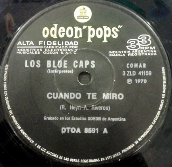 Los Blue Caps — Cuando Te Miro / Un Rayo De Sol