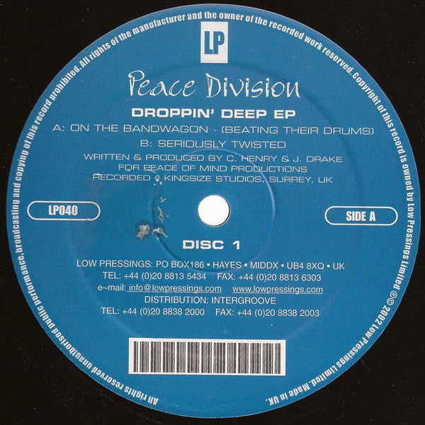 Peace Division – Droppin' Deep EP