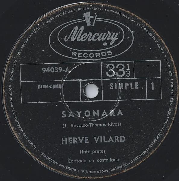 Hervé Vilard — Sayonara