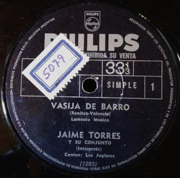 Jaime Torres Y Su Conjunto — Vasija De Barro / Ireme Pues