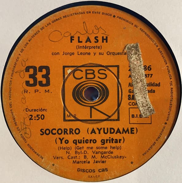 Flash — Socorro (Ayudame) (Yo Quiero Gritar) / Pon Tu Mano En La Otra
