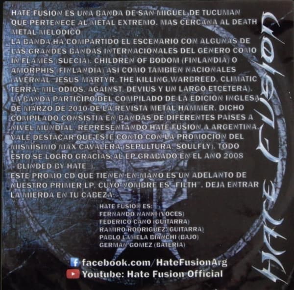 Hate Fusion — Promo CD