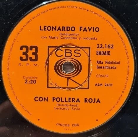 Leonardo Favio — Con Pollera Roja / Hay Una Piba Que Me Tiene Loco