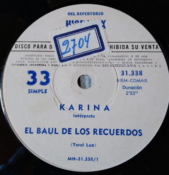 Karina — El Baul De Los Recuerdos / Regresaras