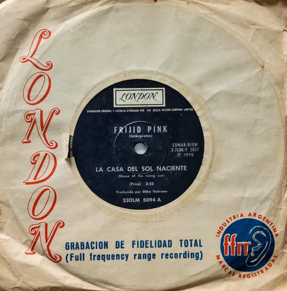 Frijid Pink — The House Of The Rising Sun / Drivin' Blues