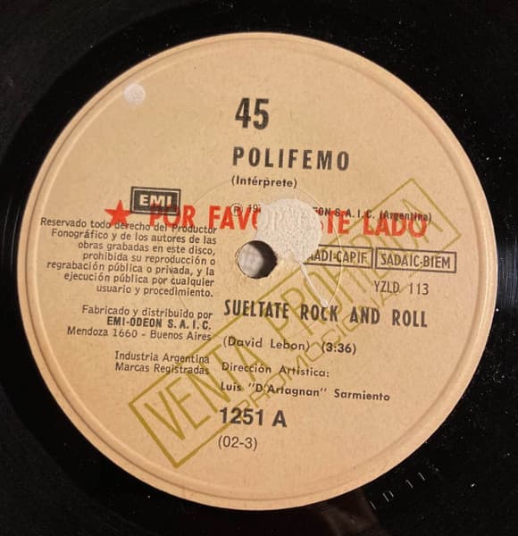 Polifemo — Sueltate Rock And Roll / Vamos Tranquilos