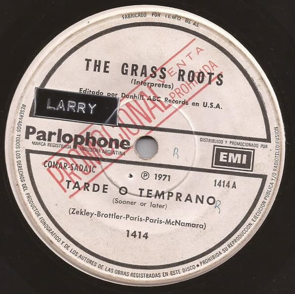 The Grass Roots — Tarde O Temprano = Sooner Or Later