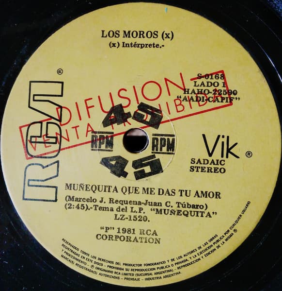 Los Moros — Muñequita Que Me Das Tu Amor / Te Busco Arrepentido