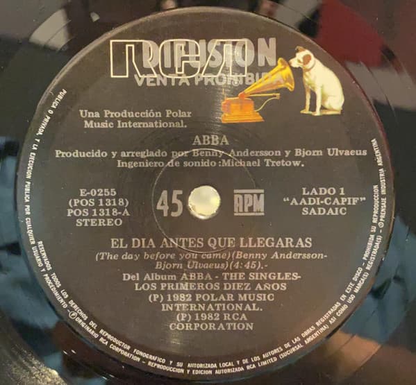 ABBA — El Día Antes Que Llegaras