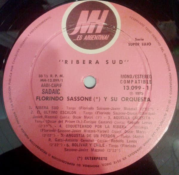 Florindo Sassone Y Su Orquesta — Ribera Sud