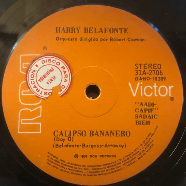 Harry Belafonte — Calypso Bananero = Day-O