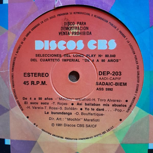 Cuarteto Imperial — Selecciones Del Longlay De 4 A 90 Años