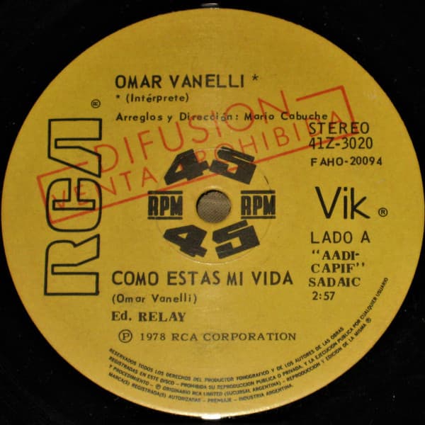 Omar Vanelli — Como Estas Mi Vida