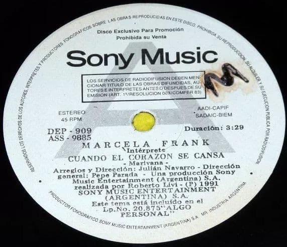 Marcela Frank — Cuando El Corazon Se Cansa