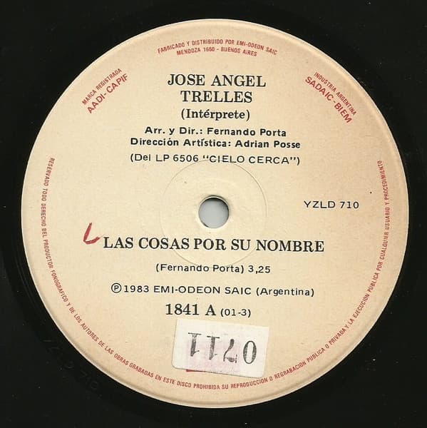 José Angel Trelles — Las Cosas Por Su Nombre