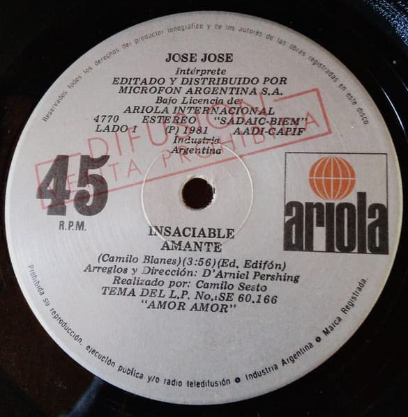 José José — Insaciable Amante