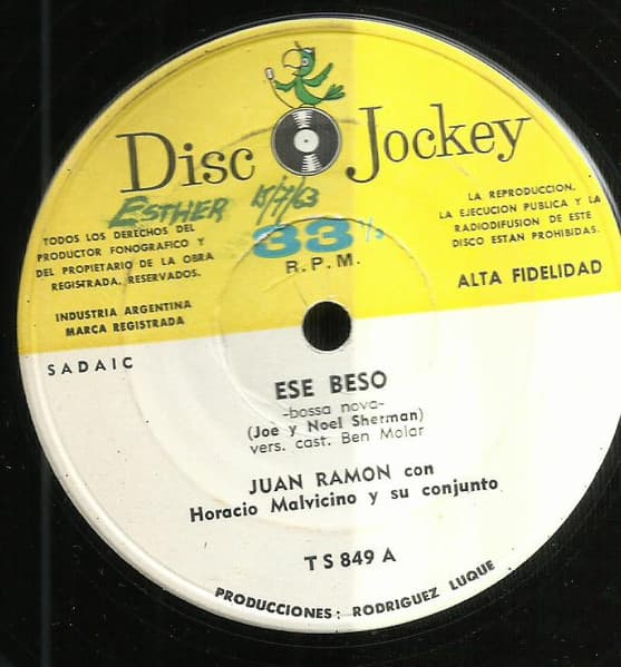 Juan Ramón & Horacio Malvicino Y Su Orquesta — Ese Beso / Un Claro De Luna