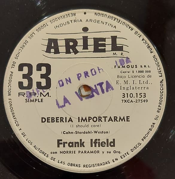 Frank Ifield — Deberia Impotarme / Otra Taza de Cafe