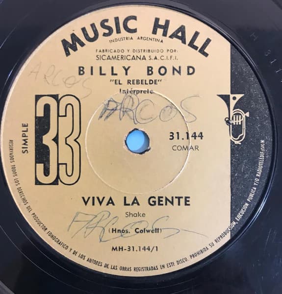 Billy Bond — Viva La Gente /