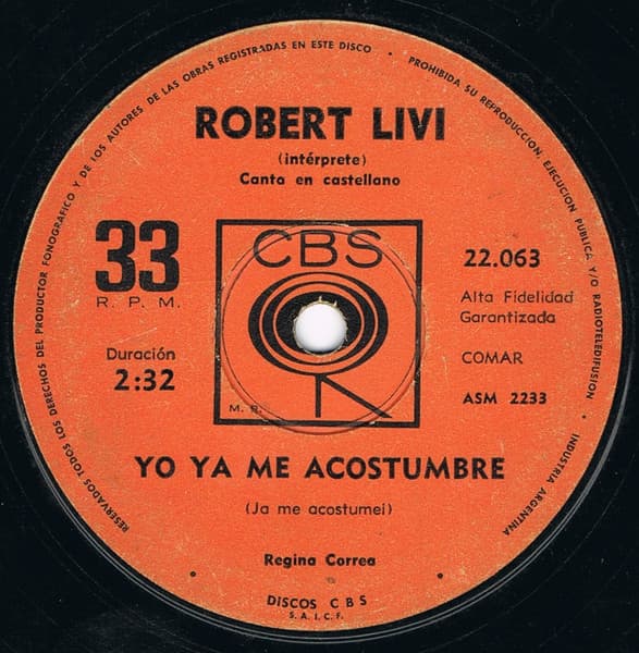 Roberto Livi — Yo Ya Me Acostumbre / Si Esta Calle Fuese Mía