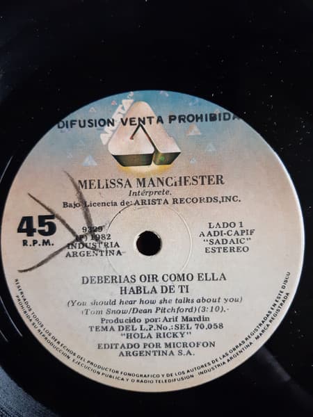 Melissa Manchester — Deberias Oir Como Ella Habla de Ti = You Should Hear How She Talks About You