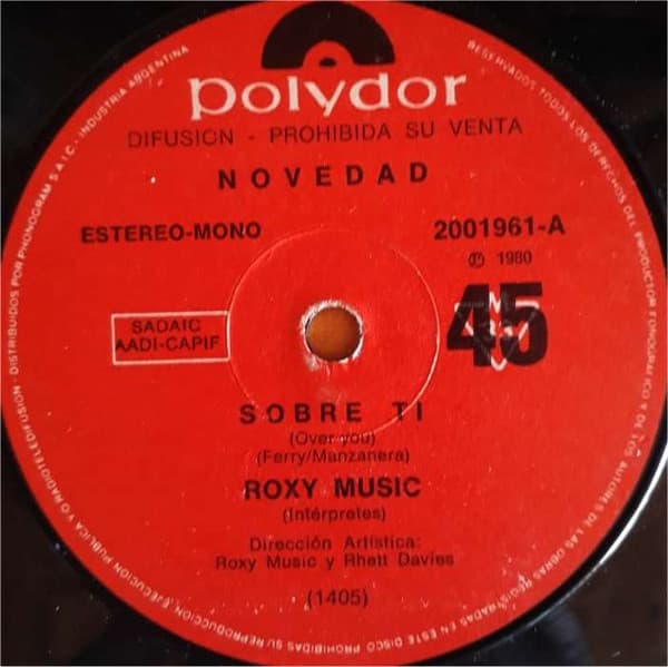 Roxy Music — Sobre Tí / Manifesto