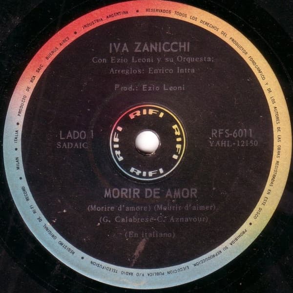 Iva Zanicchi — Morir de amor / Por amor a ti