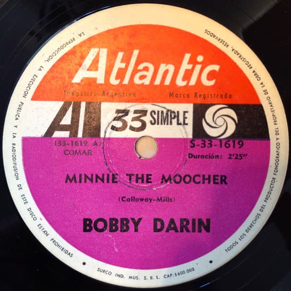 Bobby Darin — Minnie The Moocher / Swing Low Sweet Chariot