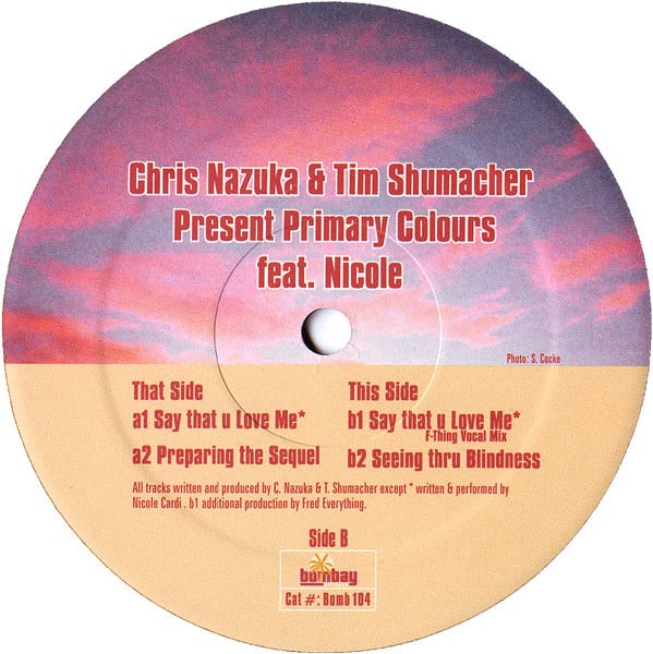 Chris Nazuka & Tim Shumacher* Present Primary Colours* Feat. Nicole* – Say That U Love Me