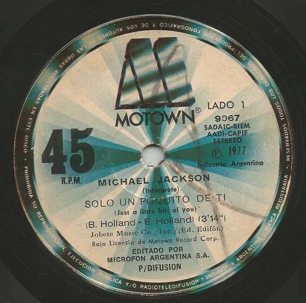 Michael Jackson — Solo Un Poquito De Ti = Just A Little Bit Of You / Dapper-Dan