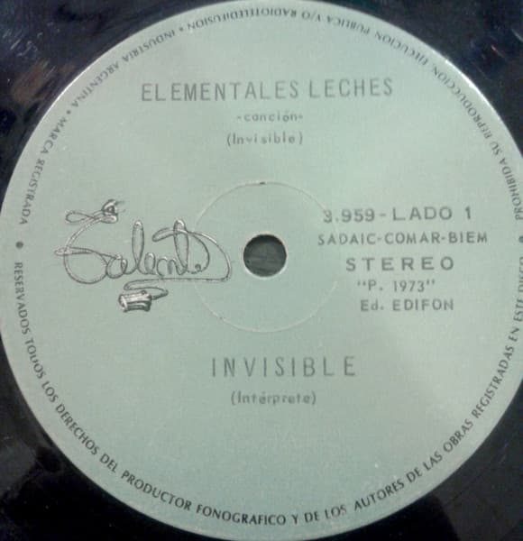 Invisible — Elementales Leches