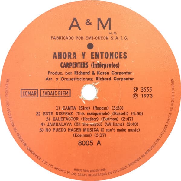 Carpenters — Ahora Y Entonces