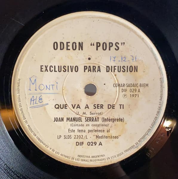 Joan Manuel Serrat — Que Va a Ser De Ti