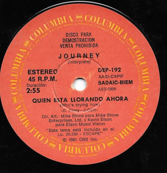 Journey — Who's Crying Now = Quien Esta Llorando Ahora